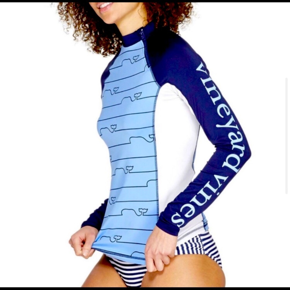 Vineyard Vines Target Whale Line Graphic Rashguard